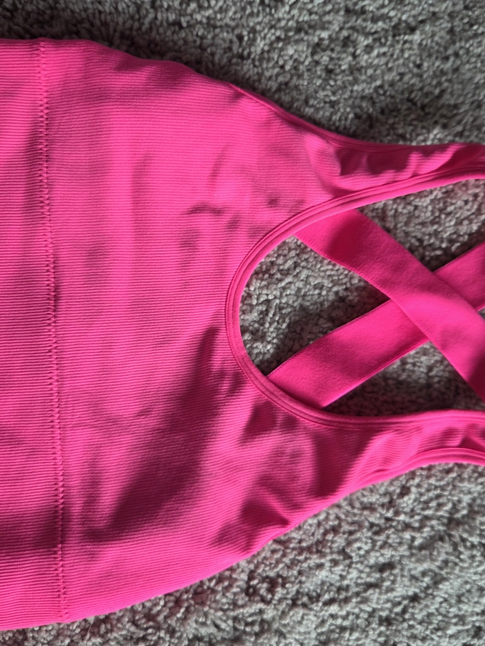 Women's Hot Pink Cross-Back Bralette